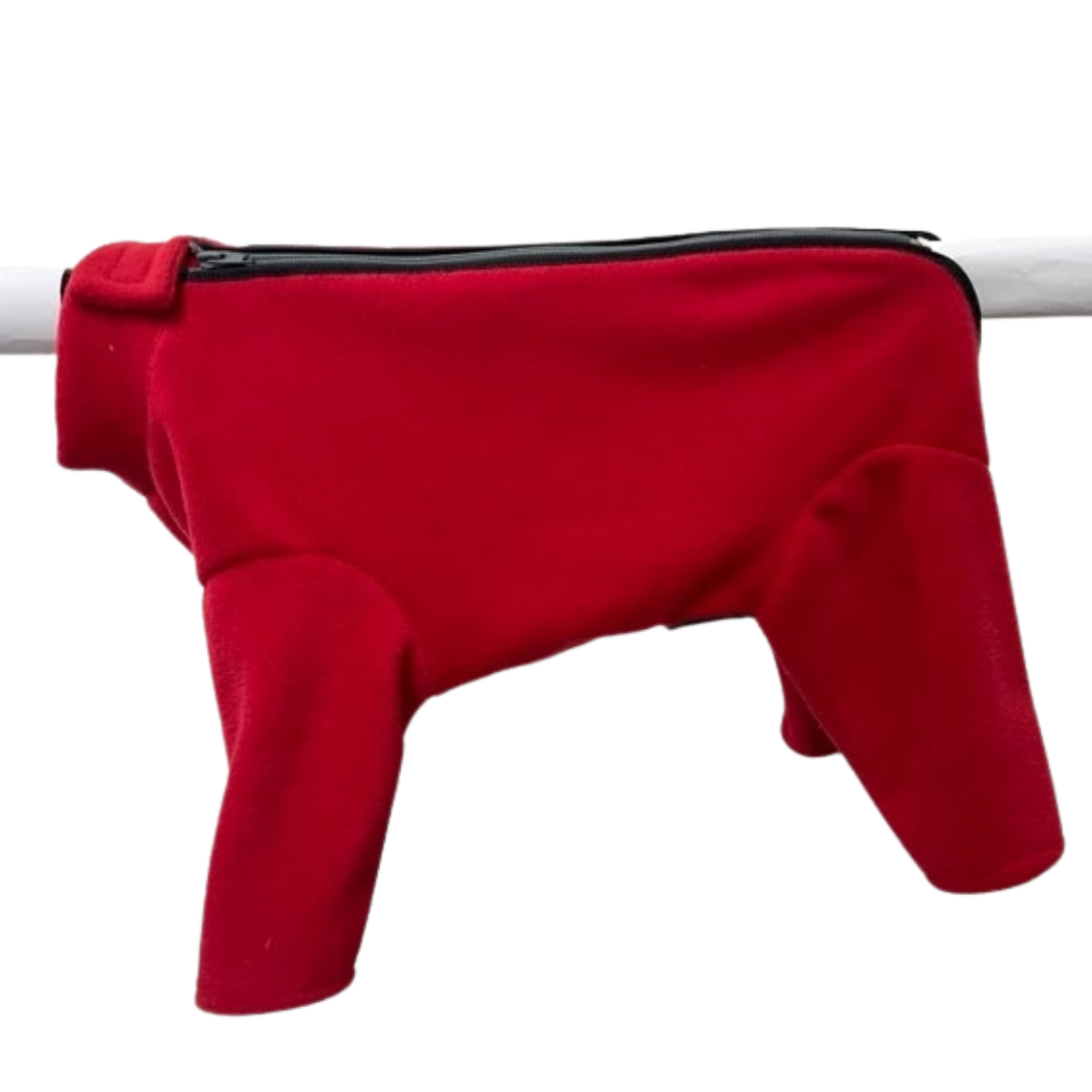 Fleece Dog Jumper / Coat with zip, 4 legs