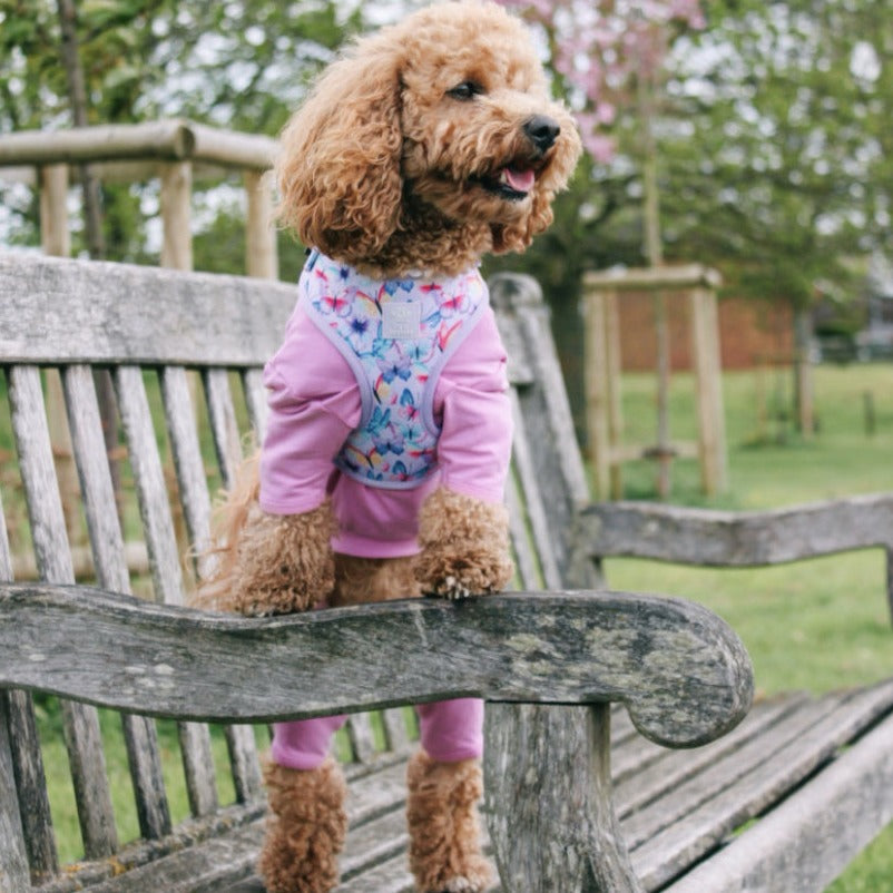 cotton t-shirt suit in dusky rose by Equafleece 