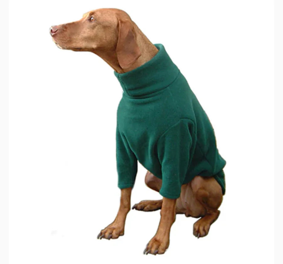 Forest Green Fleece Dog Jumper HOTTERdog®, 100% Rainproof, Breathable, Warm and Washable