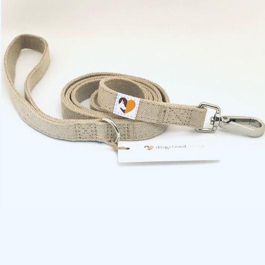 Dog Lead in Natural hemp