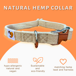 Load image into Gallery viewer, Natural Hemp Dog Collar (with metal buckle)
