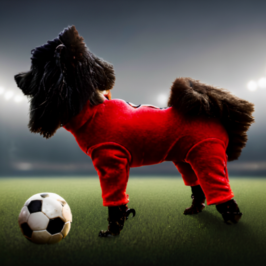 Red Zip Jumper — Poodle clean version