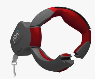 Divo the innovative retractable dog leash, in red