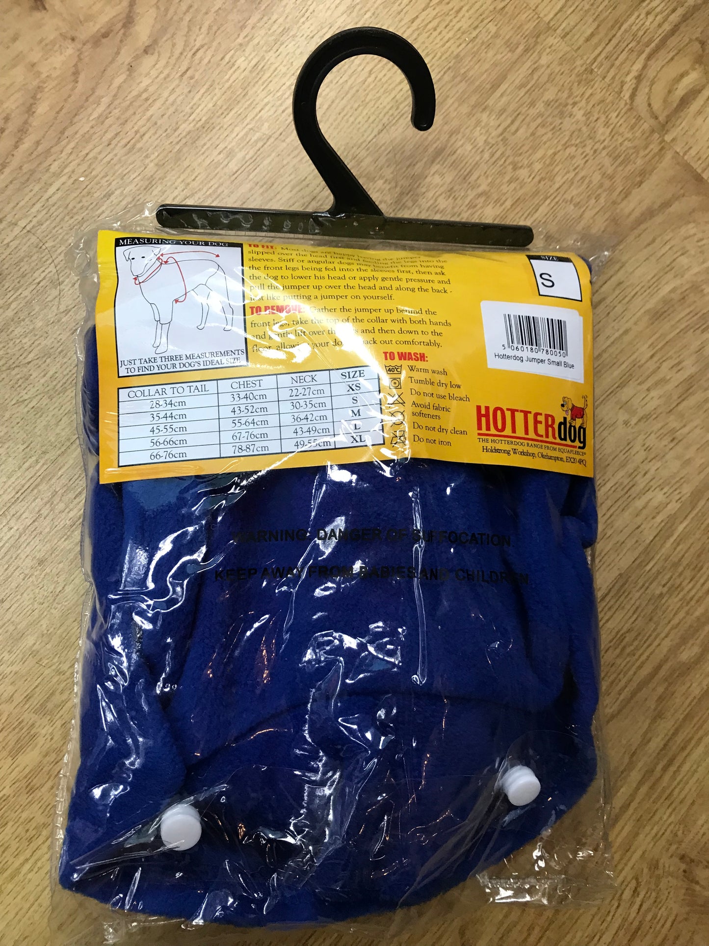Royal Blue Dog Jumper Fleece the HOTTERdog range from Equafleece