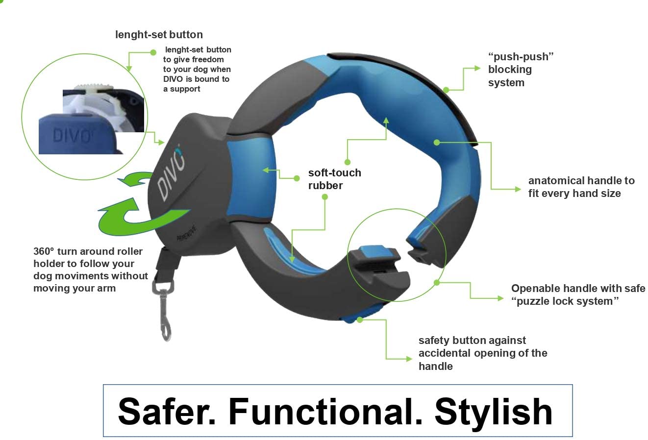 DIVO® retractable dog leash