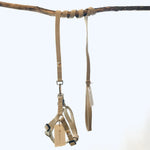 Load image into Gallery viewer, Natural Hemp dog harness and lead set
