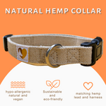 Load image into Gallery viewer, Natural Hemp Dog Collar with plastic buckle
