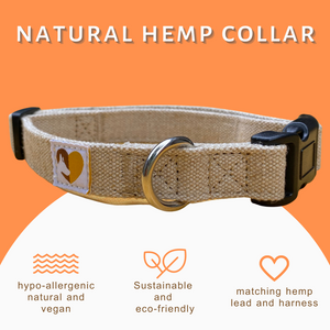 Natural Hemp Dog Collar