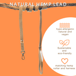 Load image into Gallery viewer, Natural hemp dog lead

