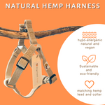 Load image into Gallery viewer, natural hemp dog harness
