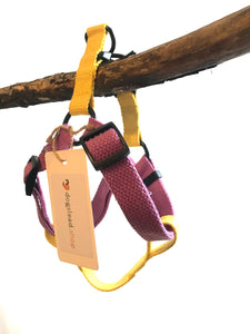 Cotton Step In Harness, Purple & Yellow